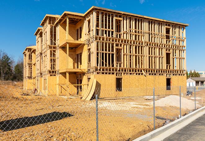 portable temporary chain link fence installations designed to secure construction zones in Rushford